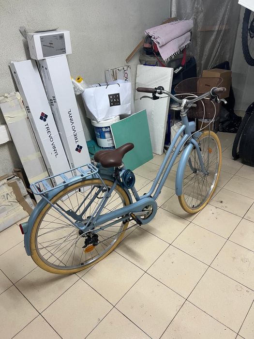 Bicicleta Elops azul estilo pasteleira