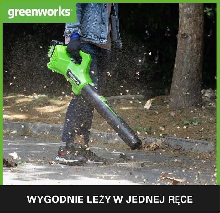 Dmuchawa Akumulatorowa Do Liści Greenworks 24V 2Ah 145km/h #427243