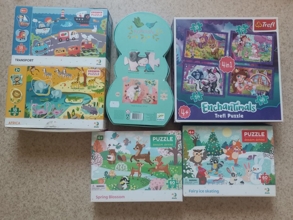 Пазли від 18 міс до 6-7 років