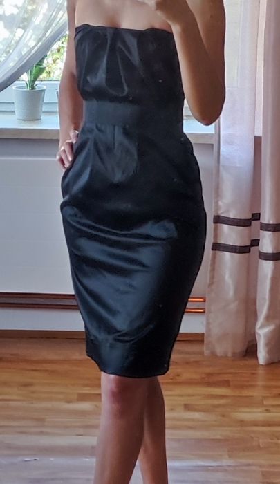 Sukienka mini czarna TopShop rozm 8 XS/ s