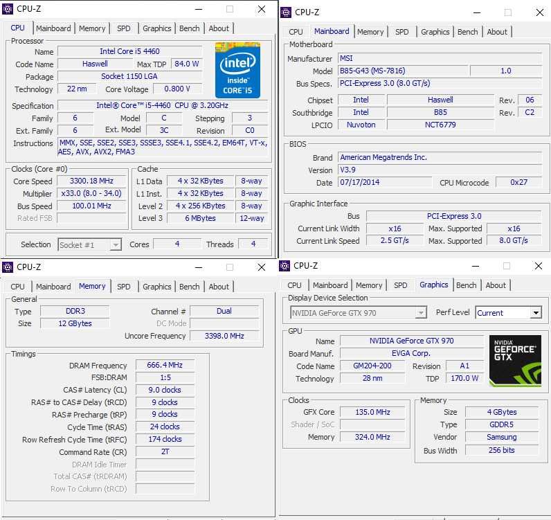 Komputer stacjonarny GTX970/i5-4460/12gbRAM/SSD