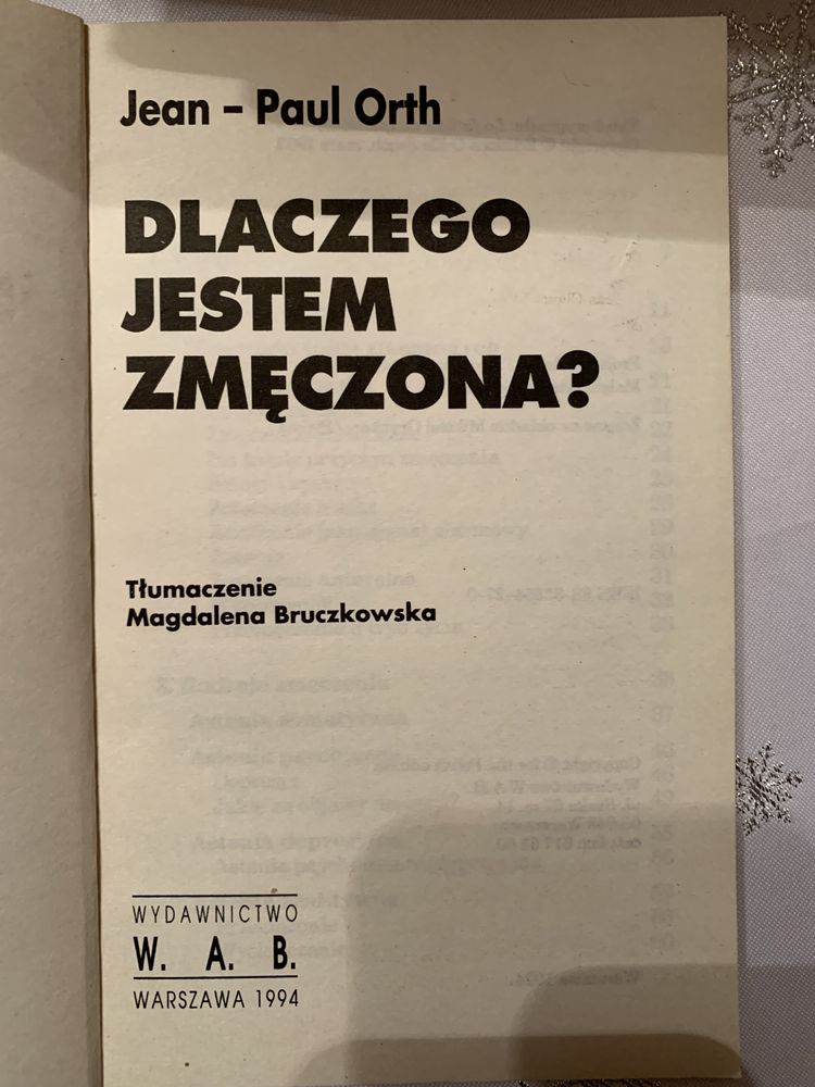 Dlaczego jestem zmęczona? Jean - Paul Orth Stan dobry