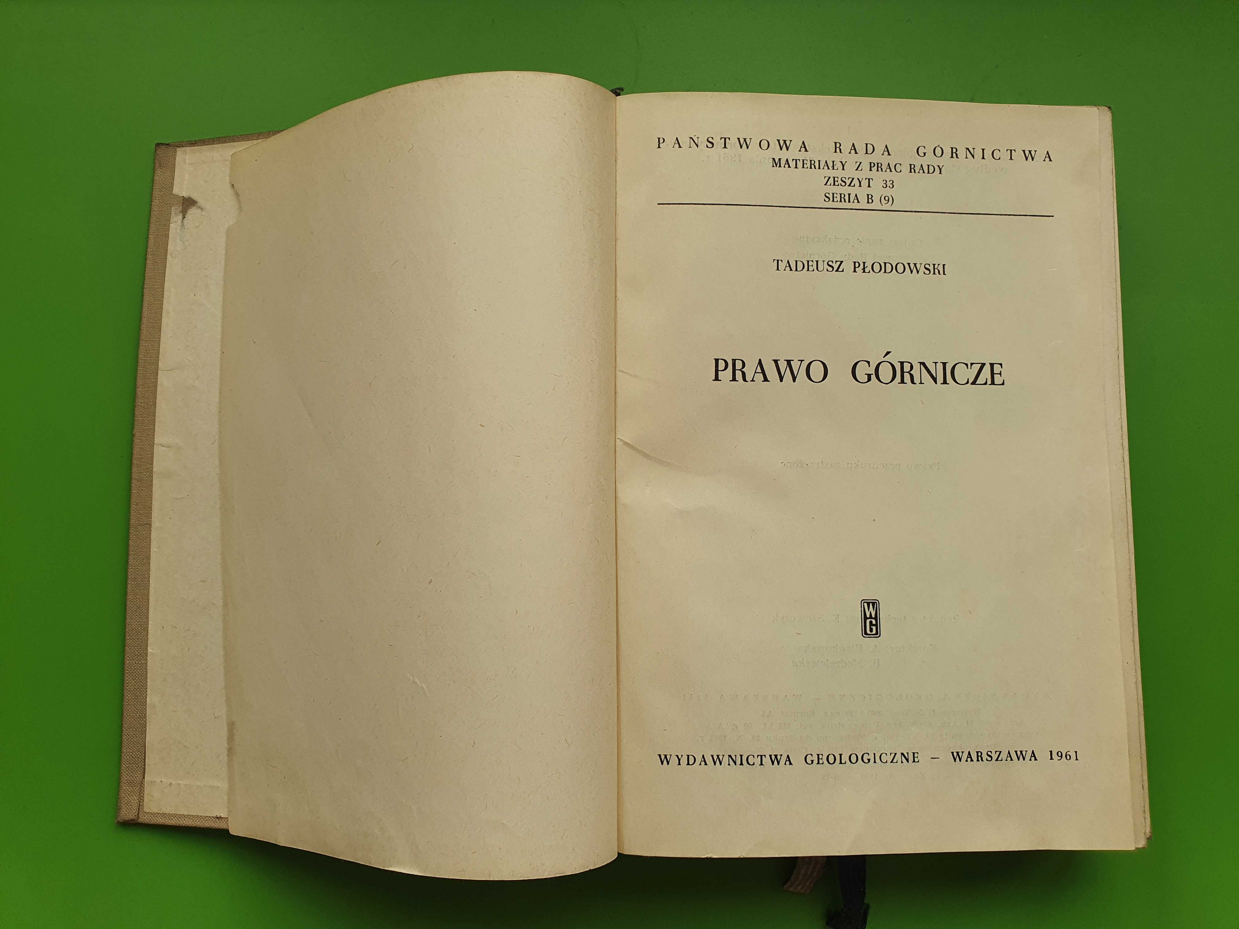 "Prawo Górnicze" Tadeusz Płodowski 1961