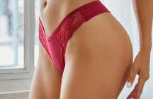 Stringi  burgundowe xl