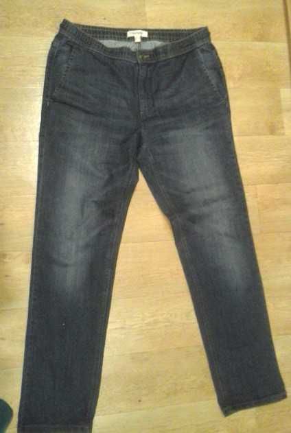 jeansy z pasem na gumce ii zapięciem na zamek - nowe,  Bonprix