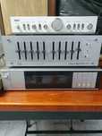 Conjunto Aurex amplificador, pre amplificador, equalizador, gira disco
