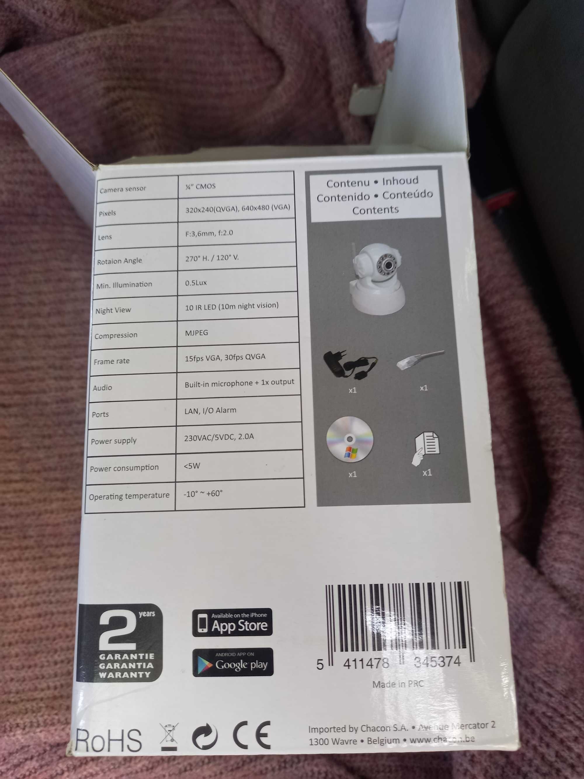 Câmera IP rotativa interior sem fios plug&play NOVA