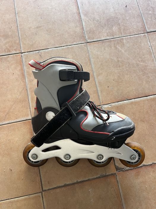 Patins ajustáveis BSquare (tamanho 36–39) e suas porteçoes