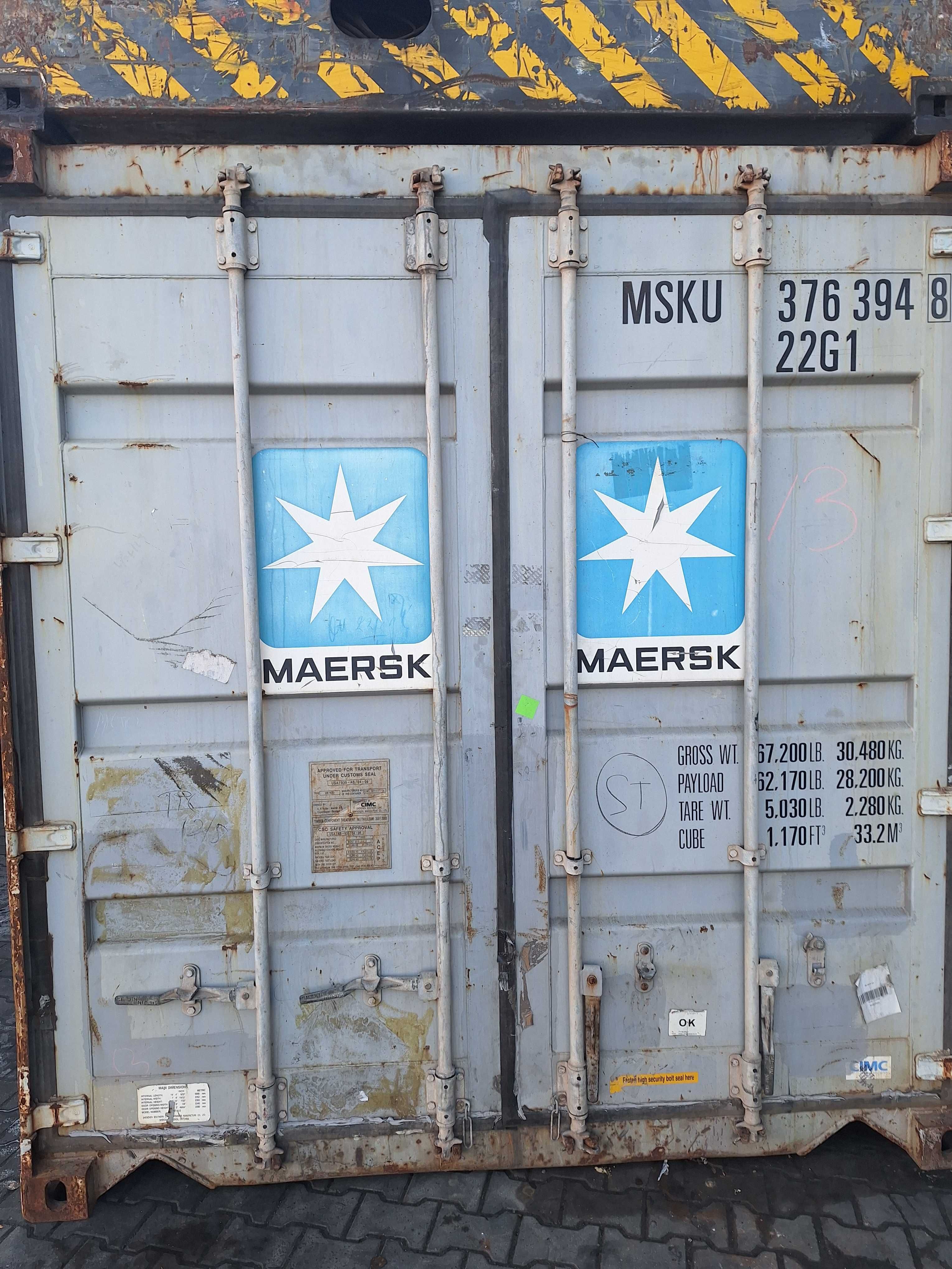 Kontener morski 20 DC DV Szczecin ASIS Tani transport HDS