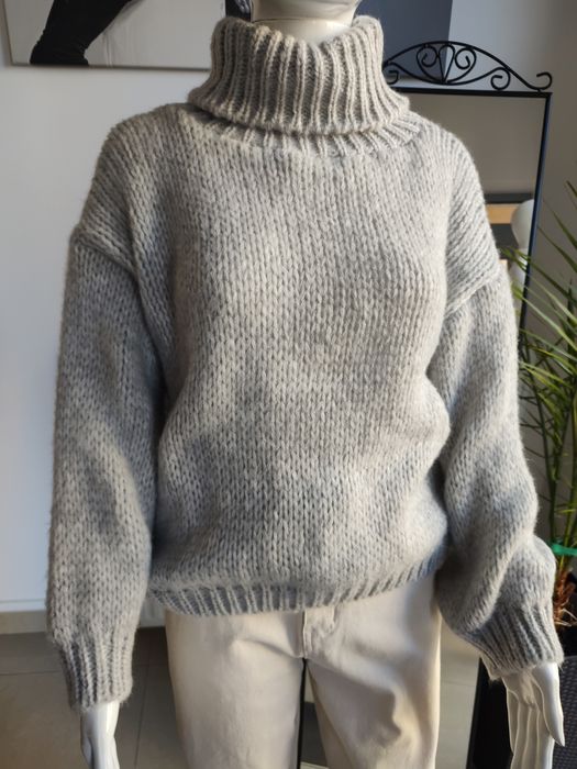 Golf z wysokim kołnierzem - szary One size