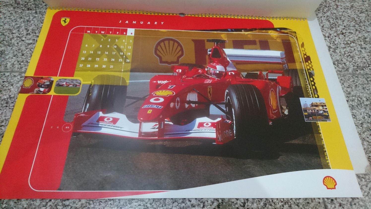 Calendário Shell Ferrari 2003