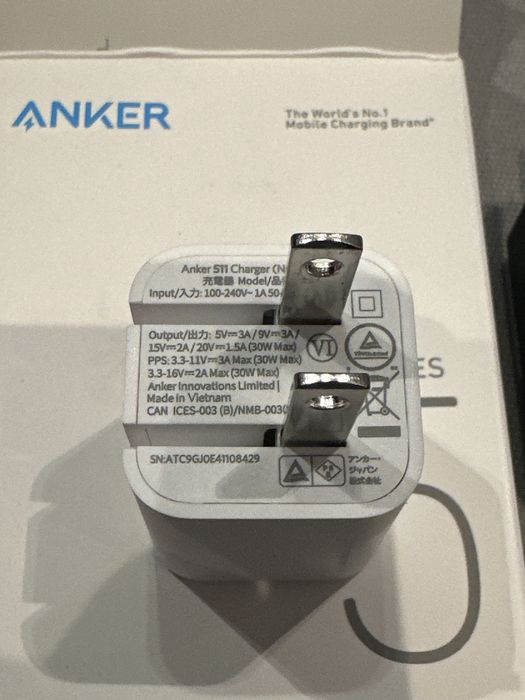 Anker nano 3 30w / 45w Baseus 45w зарядяка USB C GAN