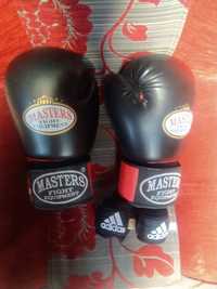 Rekawice bokserskie Master Fight Equipment + owijki adidas