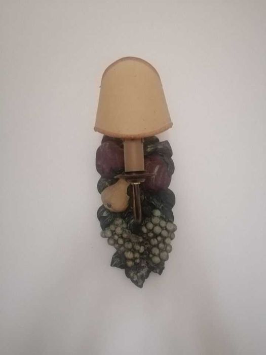 6 candeeiros/apliques rústicos com quebra luz, Ler descrição