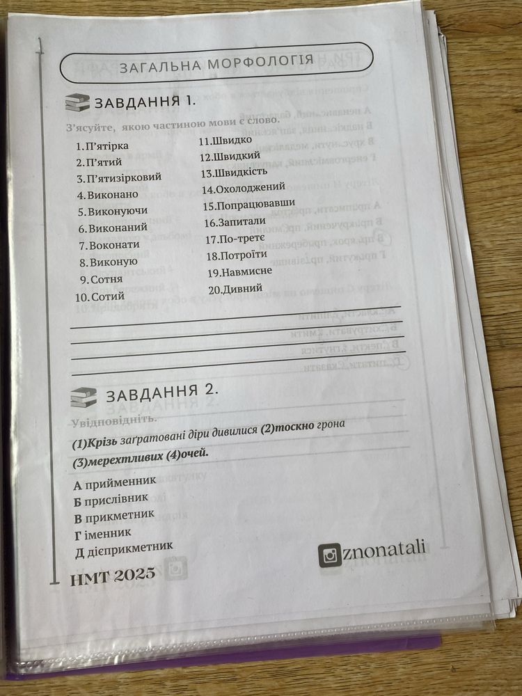 Папка з матеріали для НМТ З УКР.МОВИ