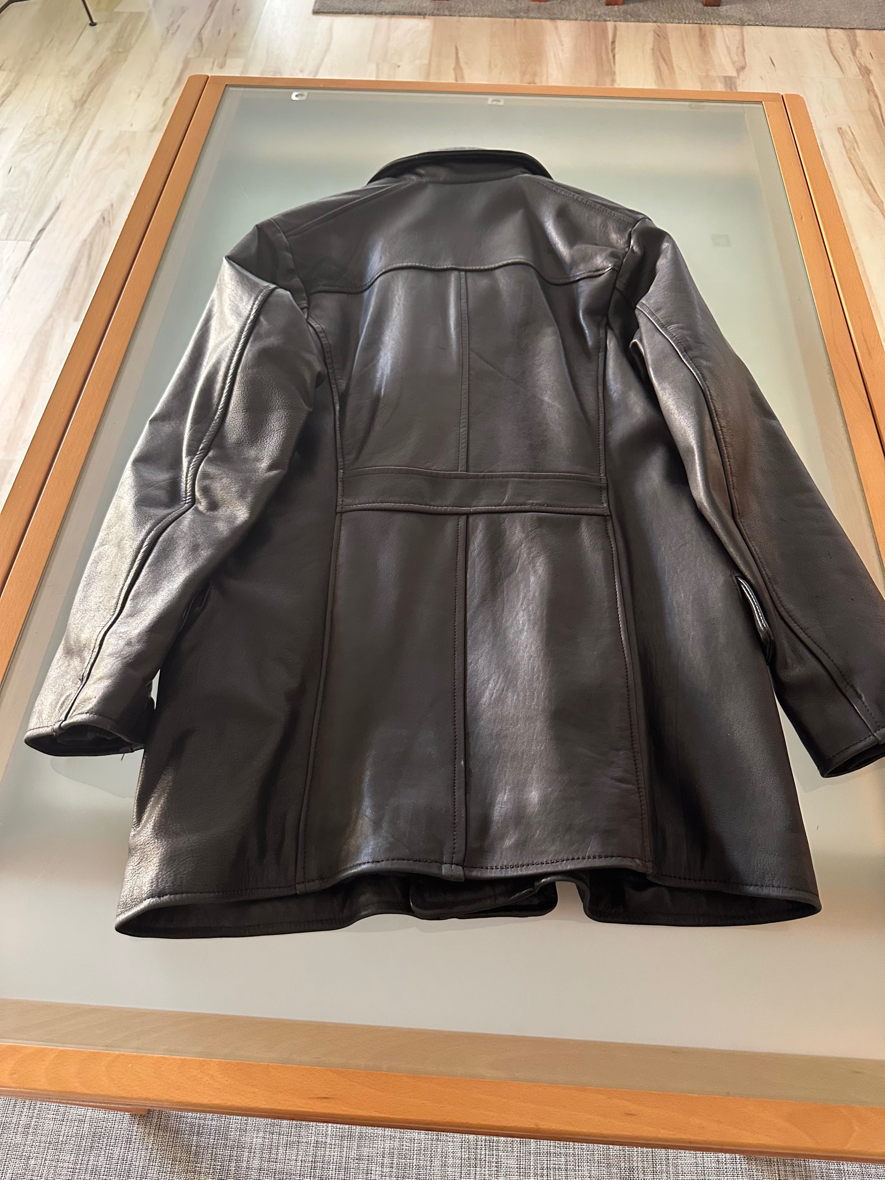 Casaco Peacoat U-Boot Alemão WWII – Couro Legítimo de Touro Argentino