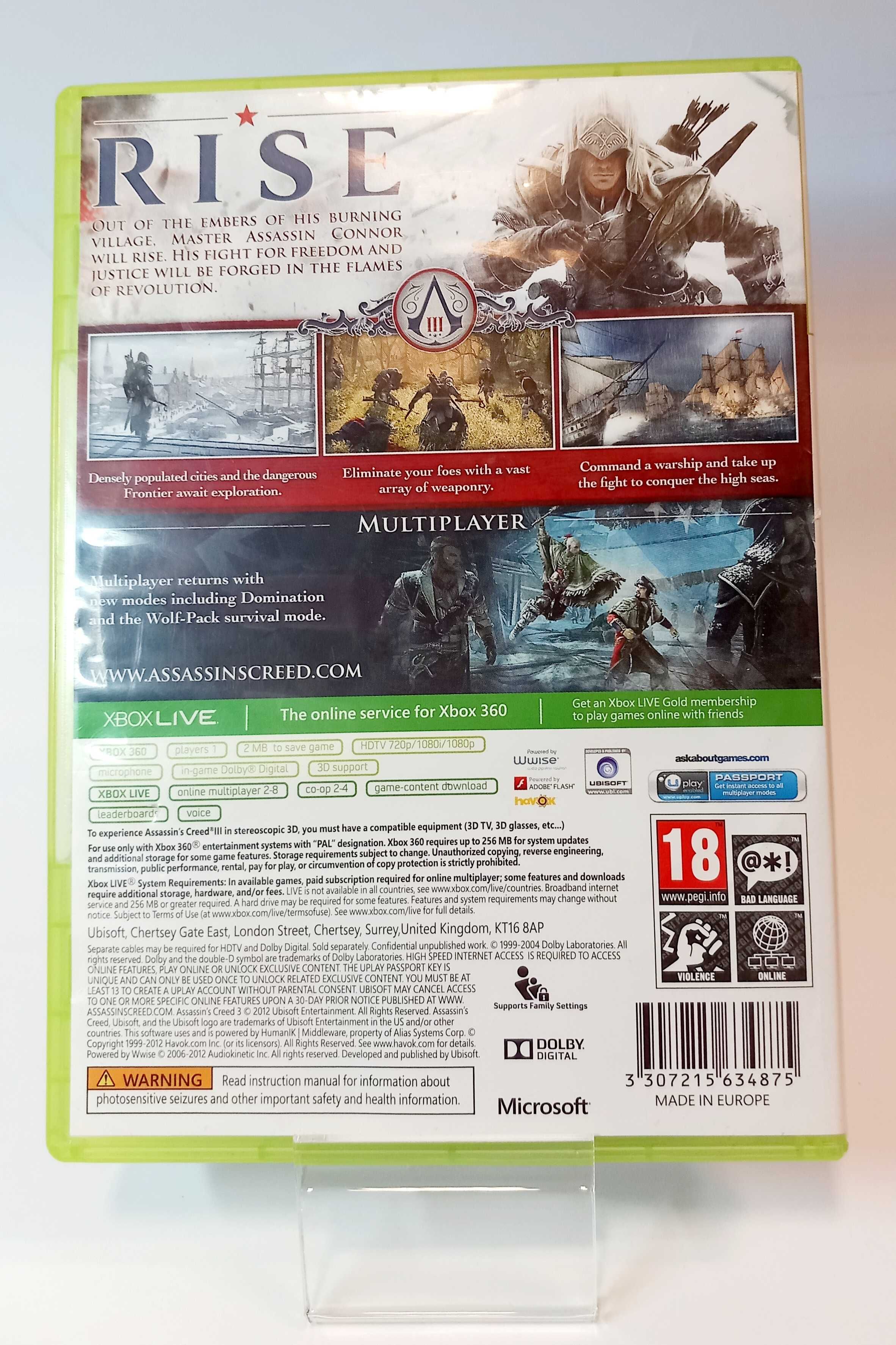 GRA XBOX 360 Assassin's Creed III 595/24/HUT