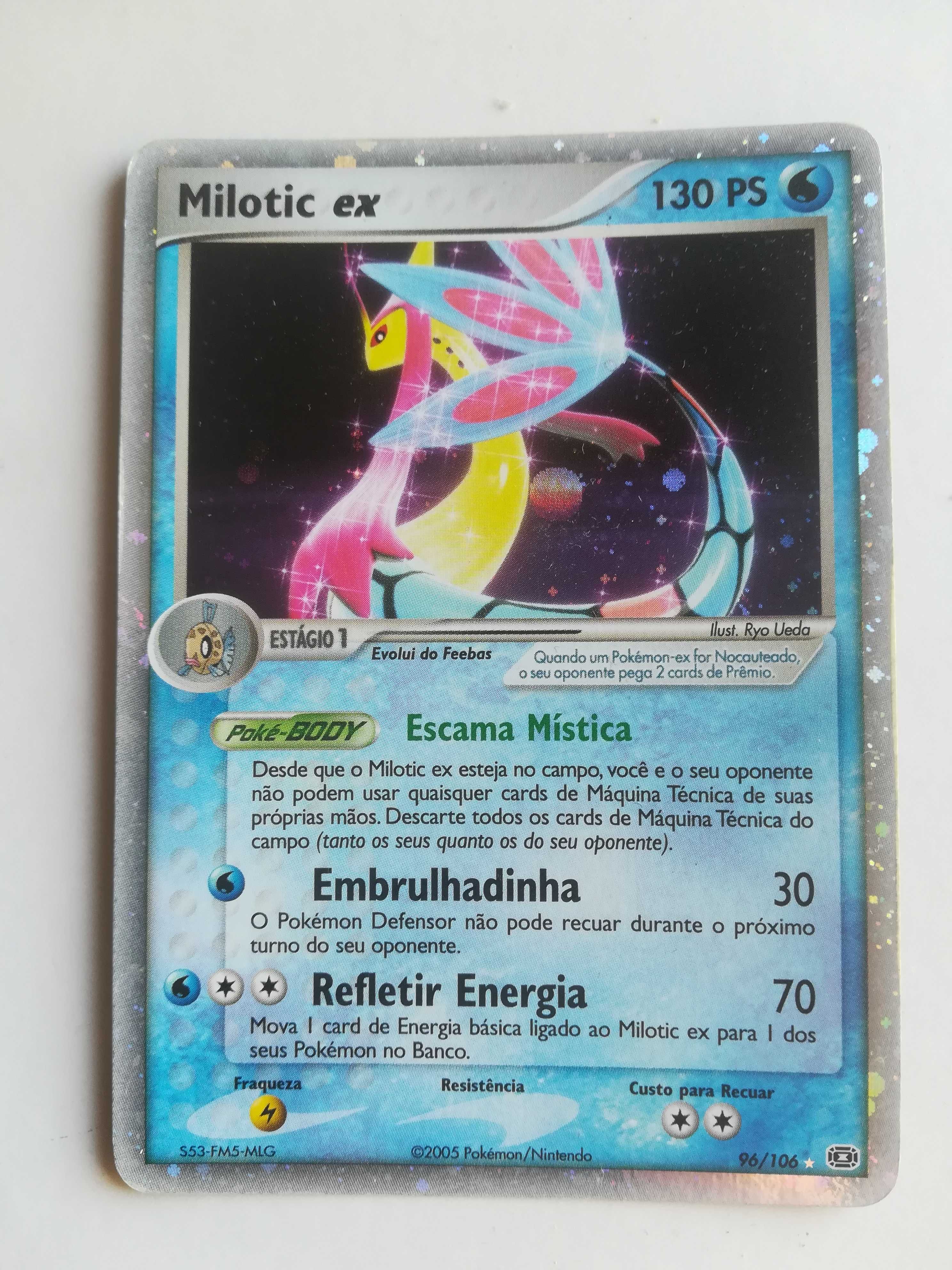 Carta Pokemon Milotic ex ultra rare em português - EX Emerald - 96/106