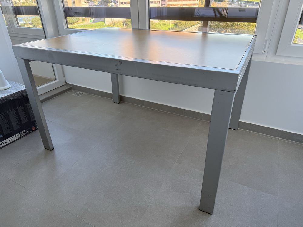 Mesa refeição extensivel tampo madeira