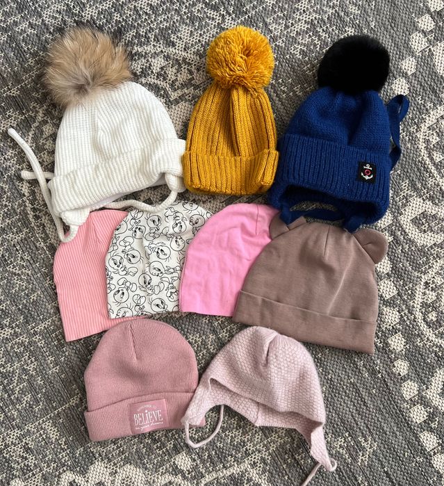 Шапочки на девочку 9-12