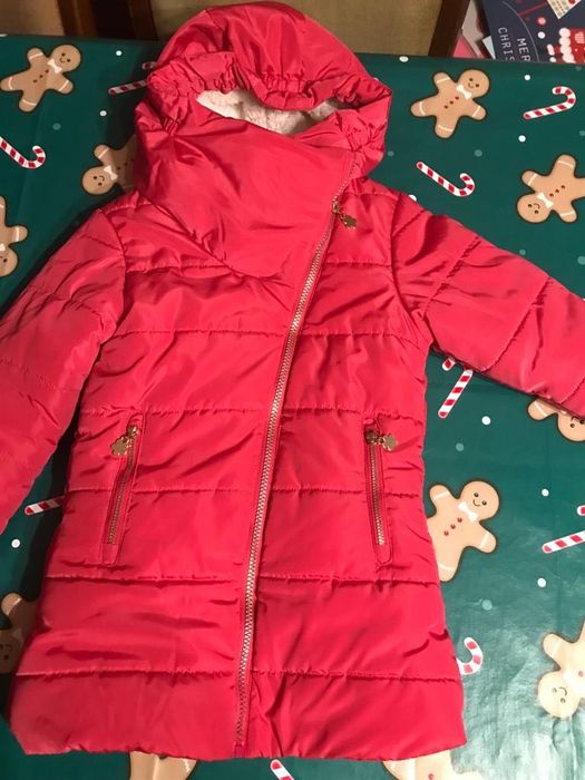 Kurtka dla dziewczynki różowa z futerkiem