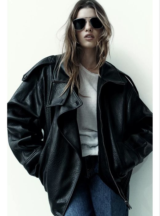 Zara ysl куртка шкіряна