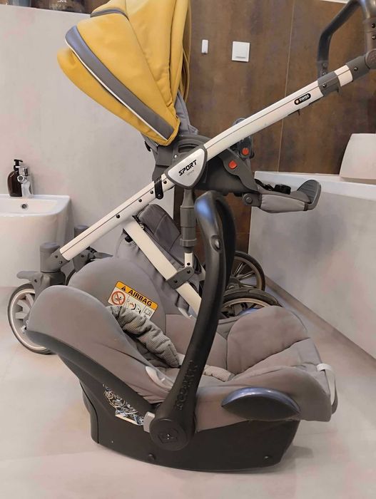 wózek POLSKIEJ FIRMY  Anex Sport z nosidełkiem Maxi Cosi i adapterami