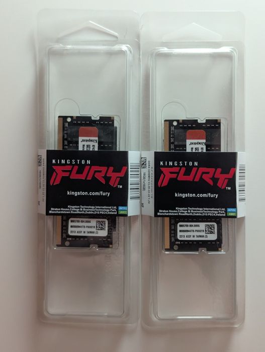 Kingston Fury KF432S20IB/16 x 2 SODIMM

DDR4 3200MHz CL20-22-22 1.2V