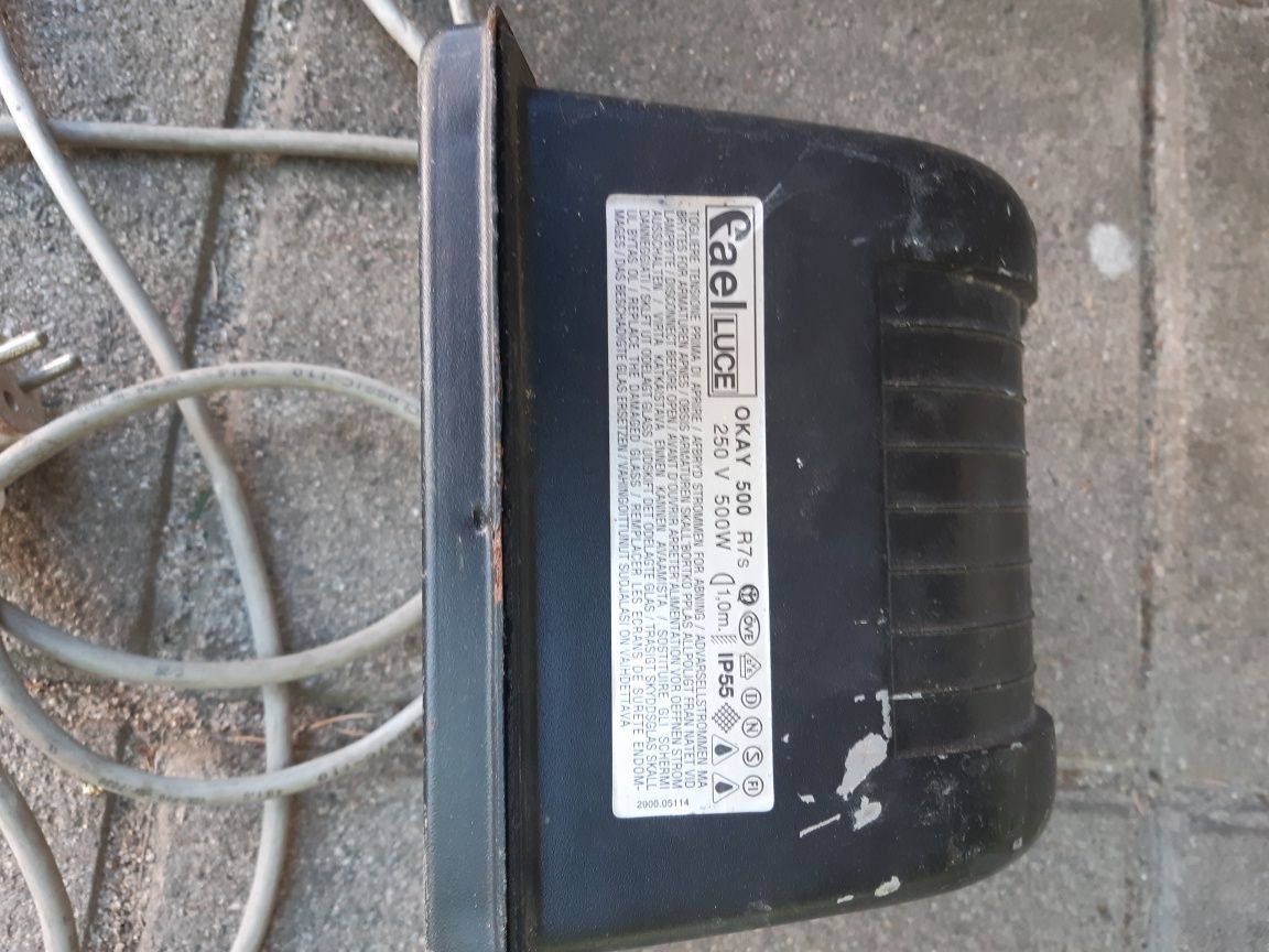 Halogen 500W z kablem