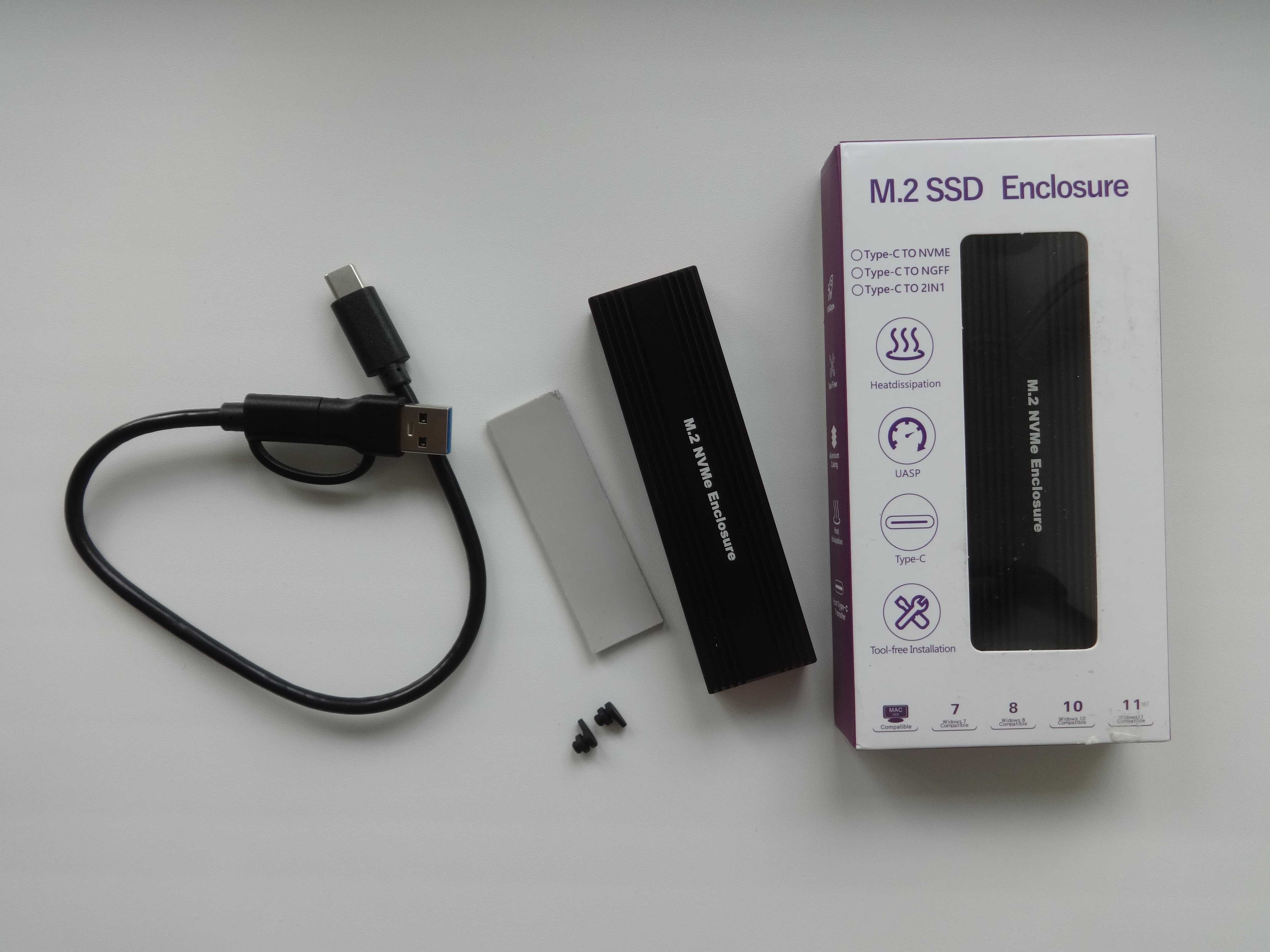 Корпус для SSD M2 NVMe до 10Gbps M.2 Type C