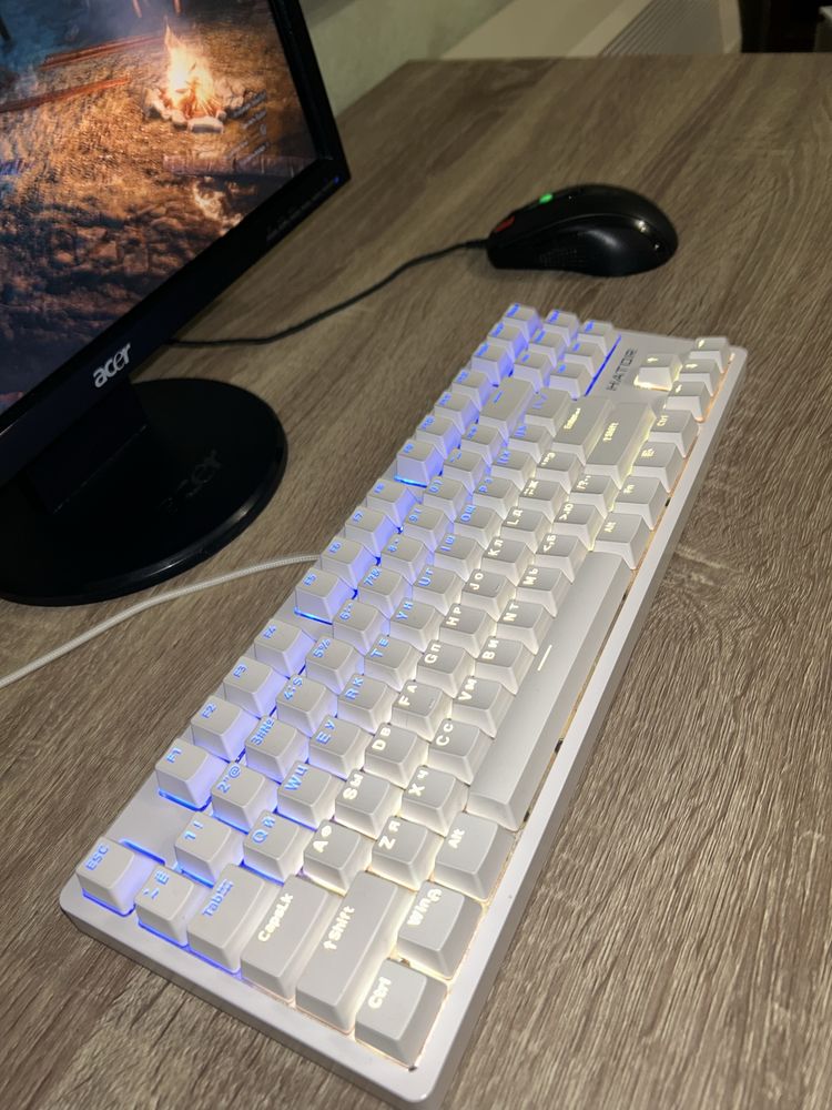 Монітор, Клавіатура HATOR, Миша A4Tech 7, Наушники HyperX Cloud