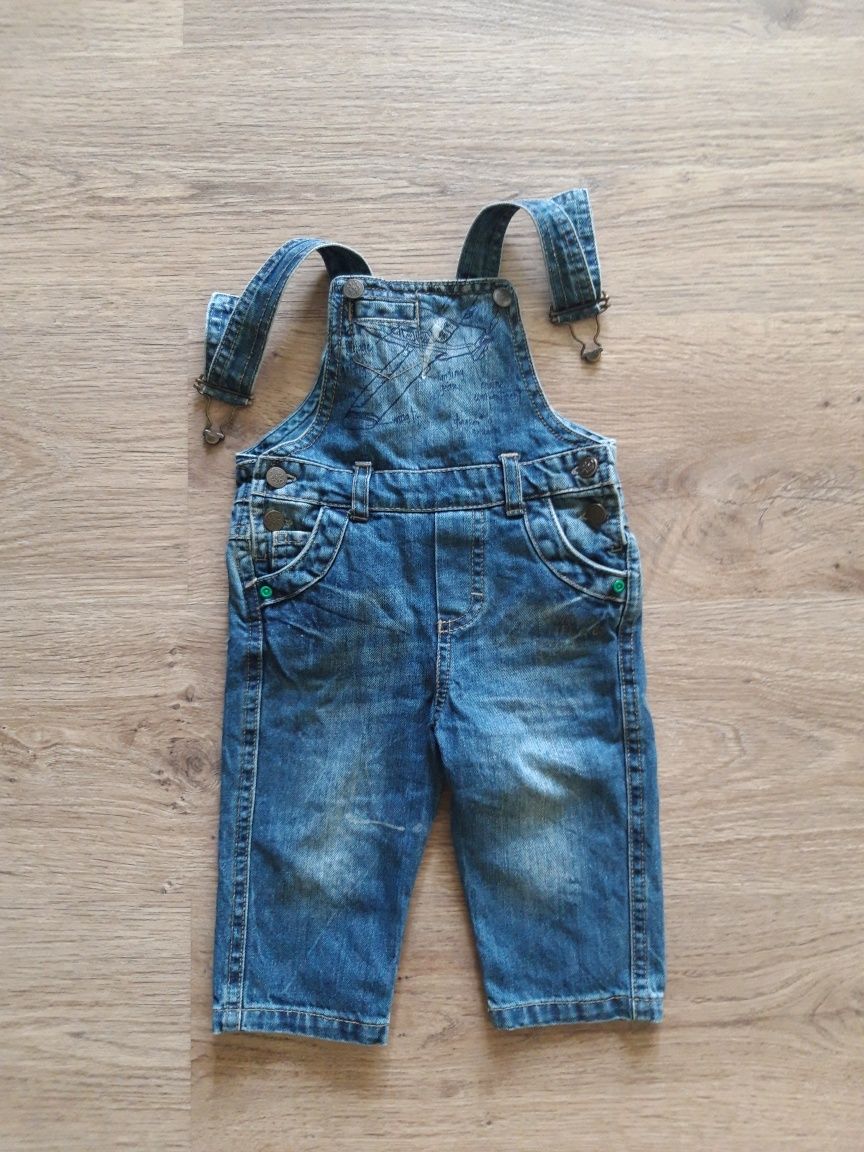 Детский джинсовый полукомбинезон