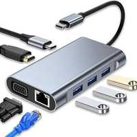 Hub USB C adapter 7 w 1 z 4K stacja dokująca
