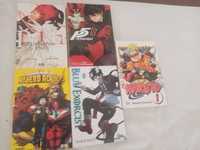 mangas de naruto , my hero academia, blue exorcist etc