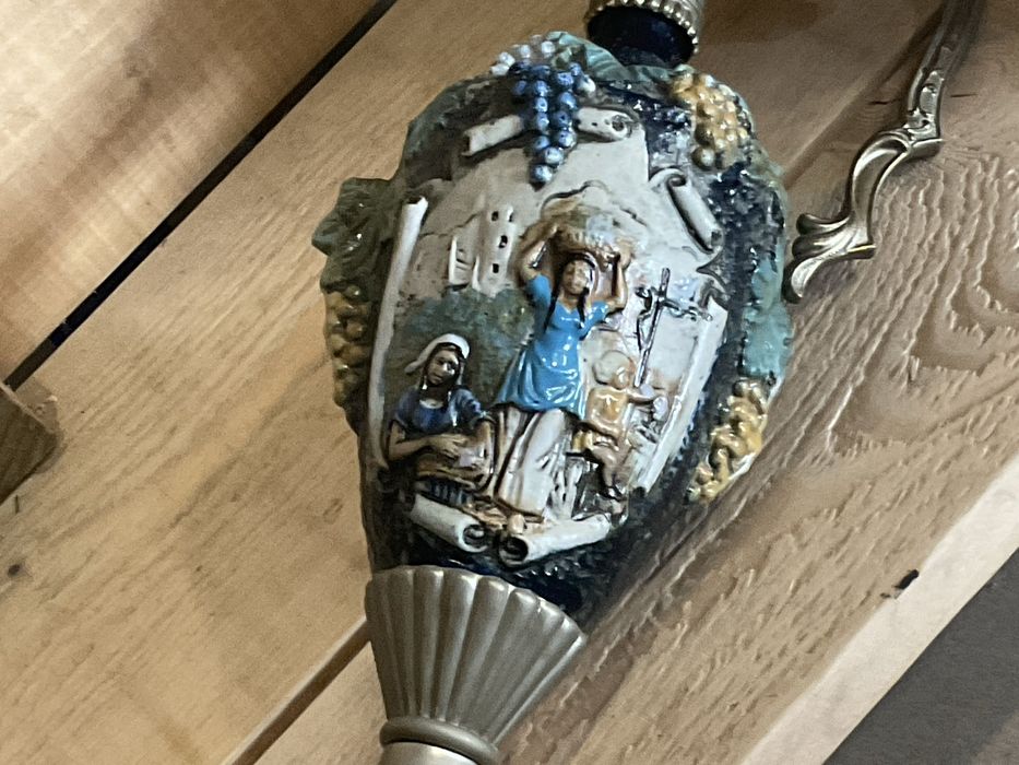 Ceramiczno-cynowa Karafka do wina- Włochy