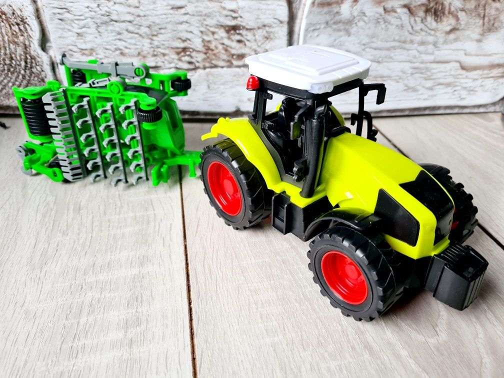 Nowy duży Traktor z maszyną rolniczą - zabawki dla dzieci