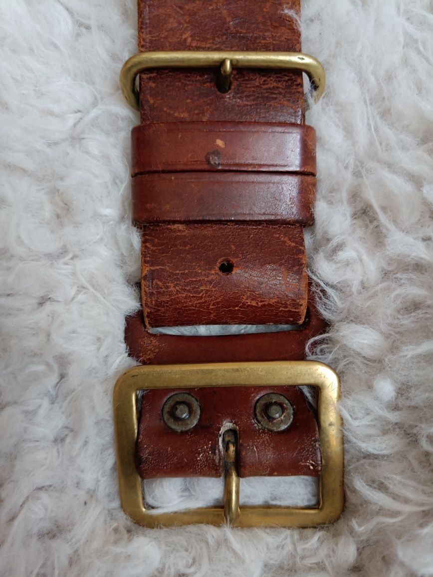 Антикварный кожаный ремень с патронной сумкой 1926г.