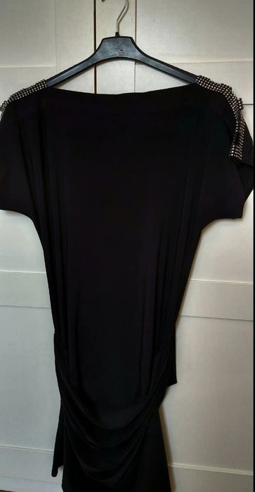 Czarna tunika sukienka z cekinami M / L