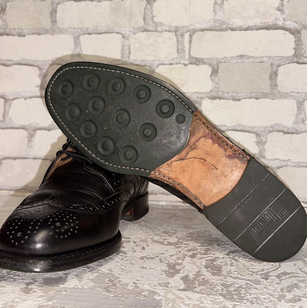 Чоловічі шкіряні туфлі броги uan bommel Нідерланди