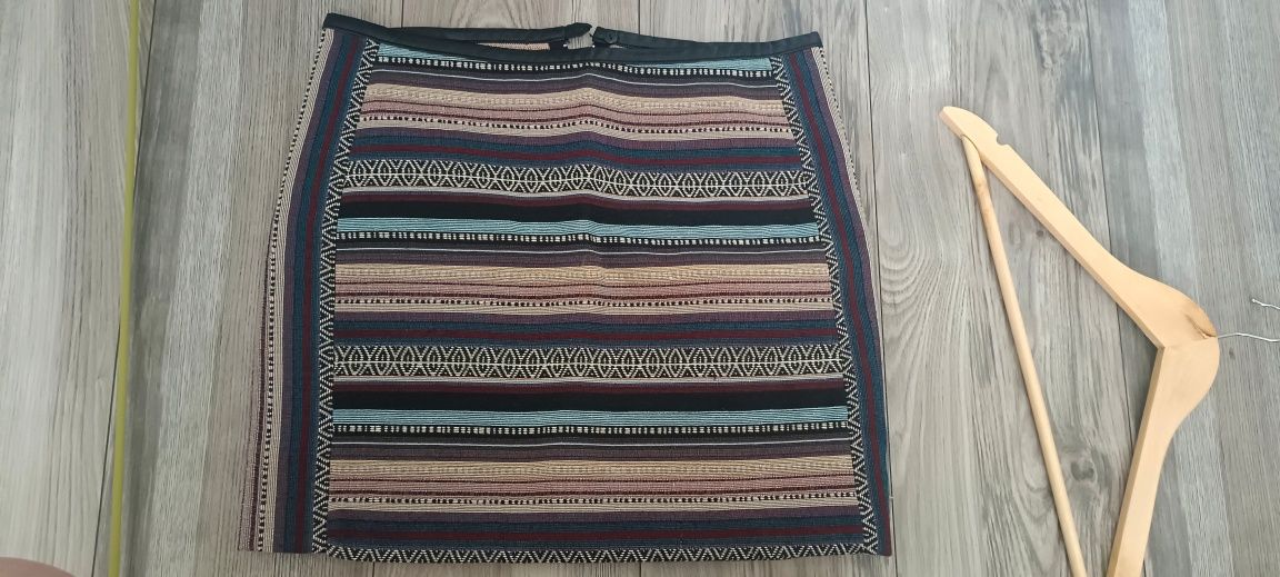 Spódnica w stylu boho, wielokolorowa, rozmiar 38 / M, H&M