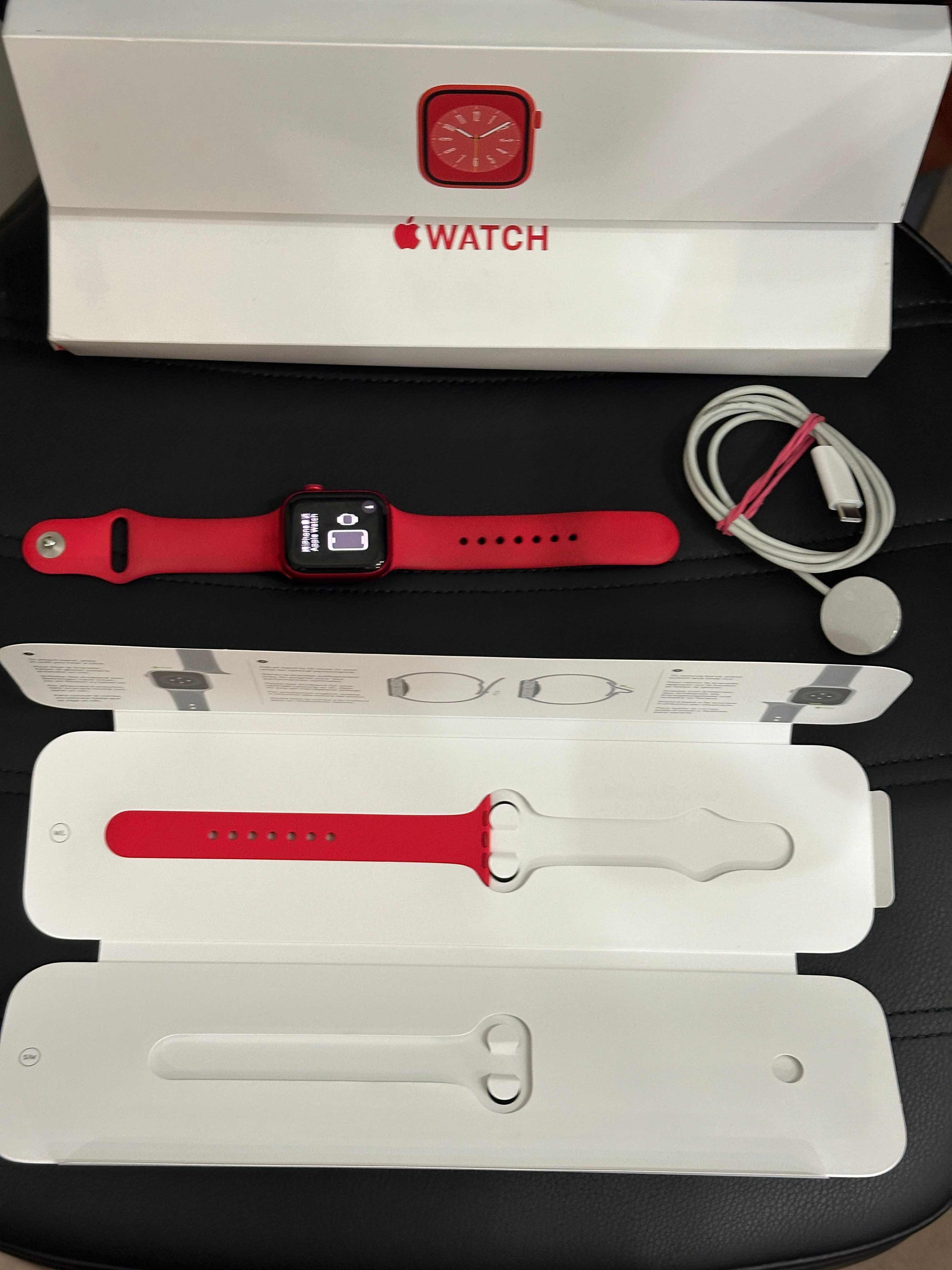 oryginalny Apple Watch Series 8 GPS 41mm Red czerwony Smartwatch