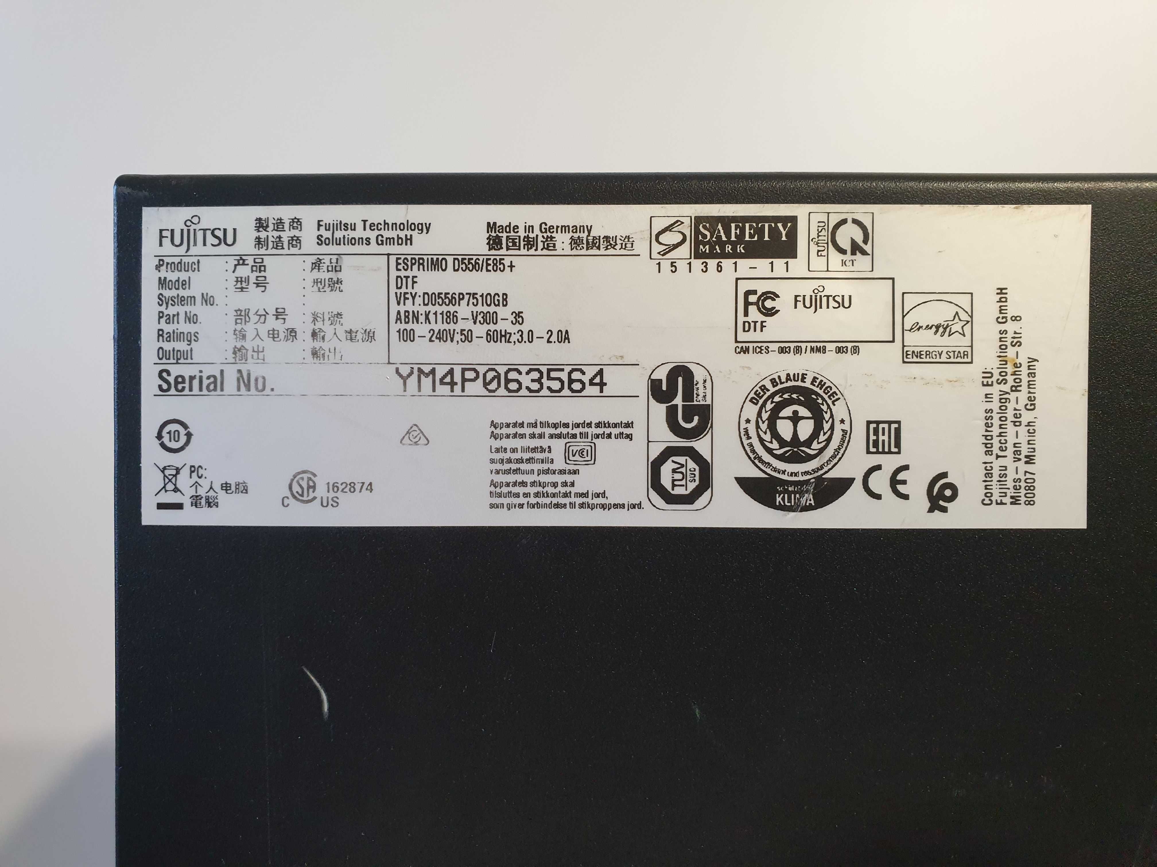 Продам ПК FUJITSU Esprimo D556/E85+. Intel Core i5, 16Gb Ram