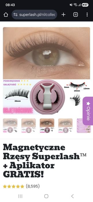 Nowe rzęsy magnetyczne SuperLash objetościowe