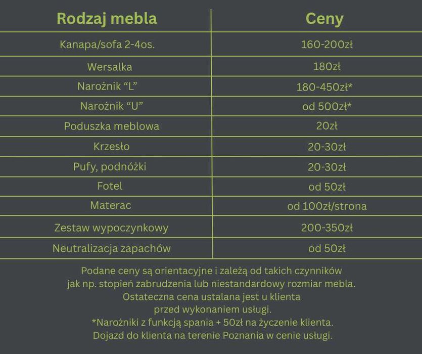 Pranie Tapicerki Meblowej, Dr Pranko, Poznań, Rabaty!!