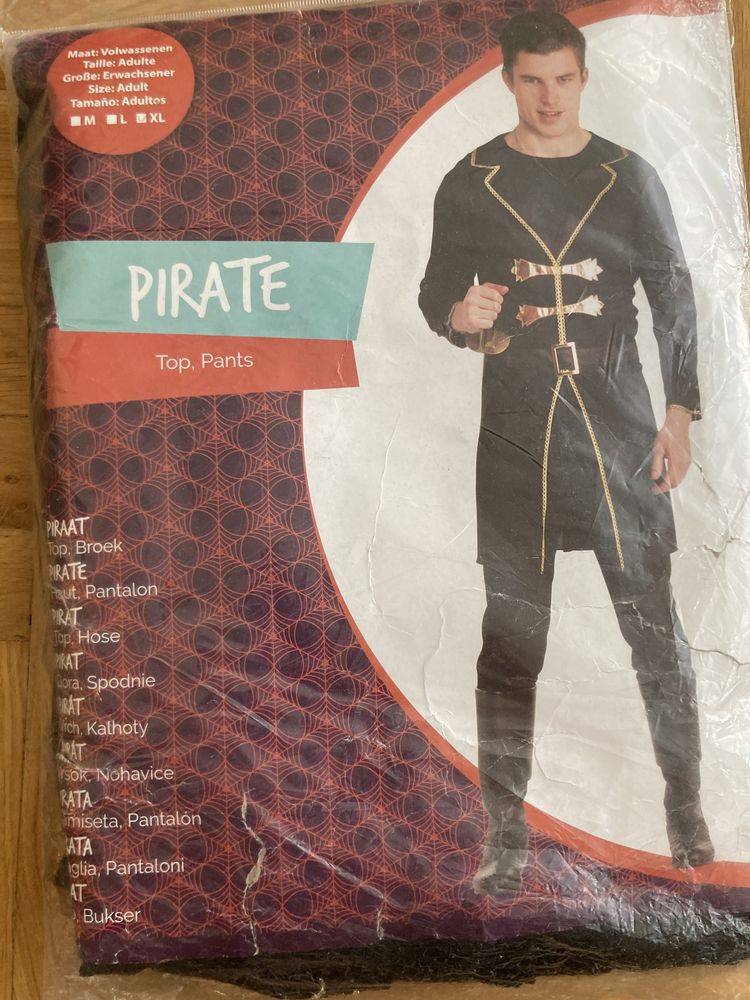 Halloween przebranie kostium pirat męski xl karnawał bal