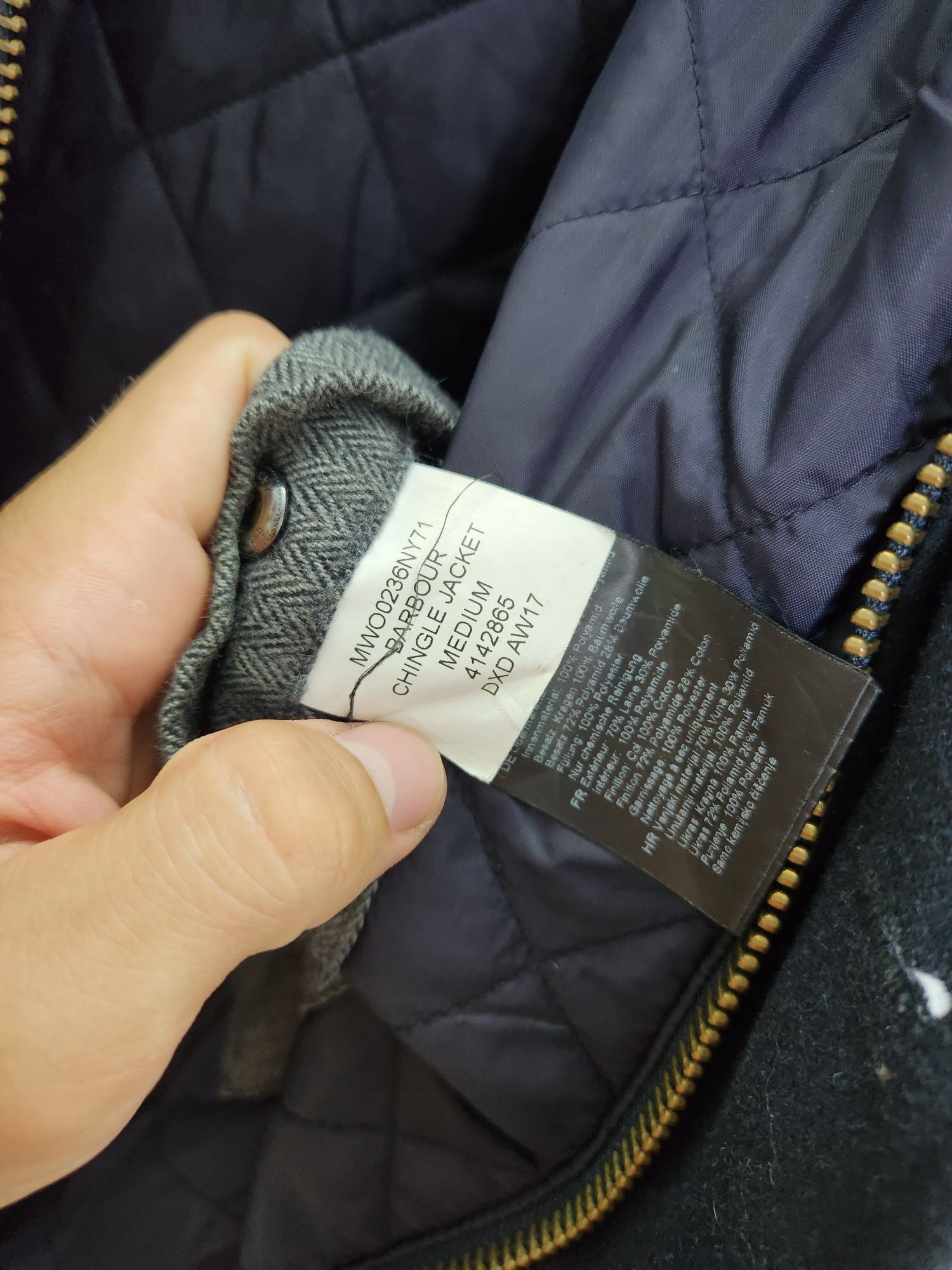 Шерстянная куртка пальто Barbour Chingle Jacket