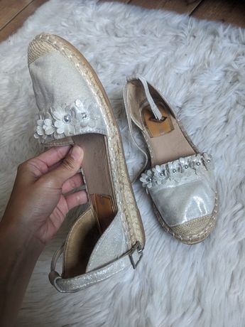 Espadryle buty sandały letnie kwiaty kwiatki