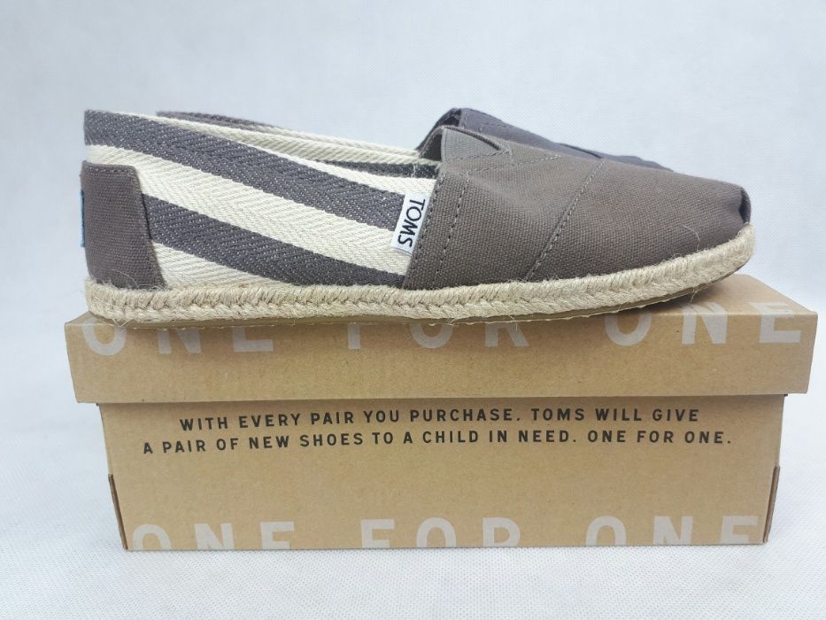 Espadryle TOMS dk grey stripe uniwersity em classic a eu37