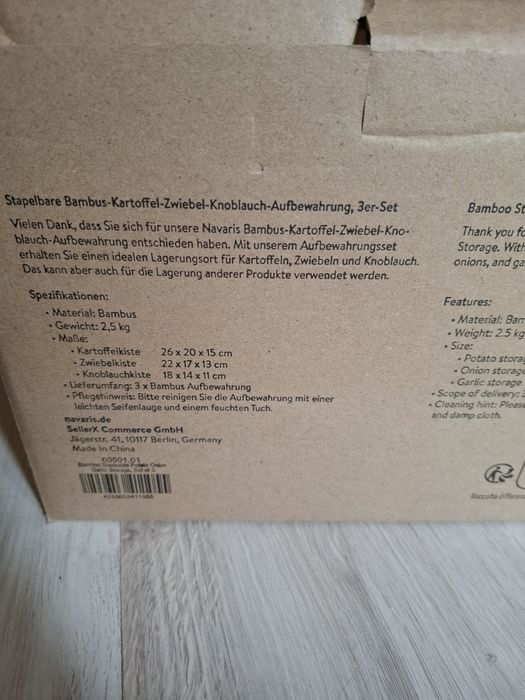 Bambusowe skrzynki na żywność