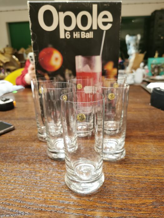 Stare Retro szklanki Krosno OPOLE Poland 523